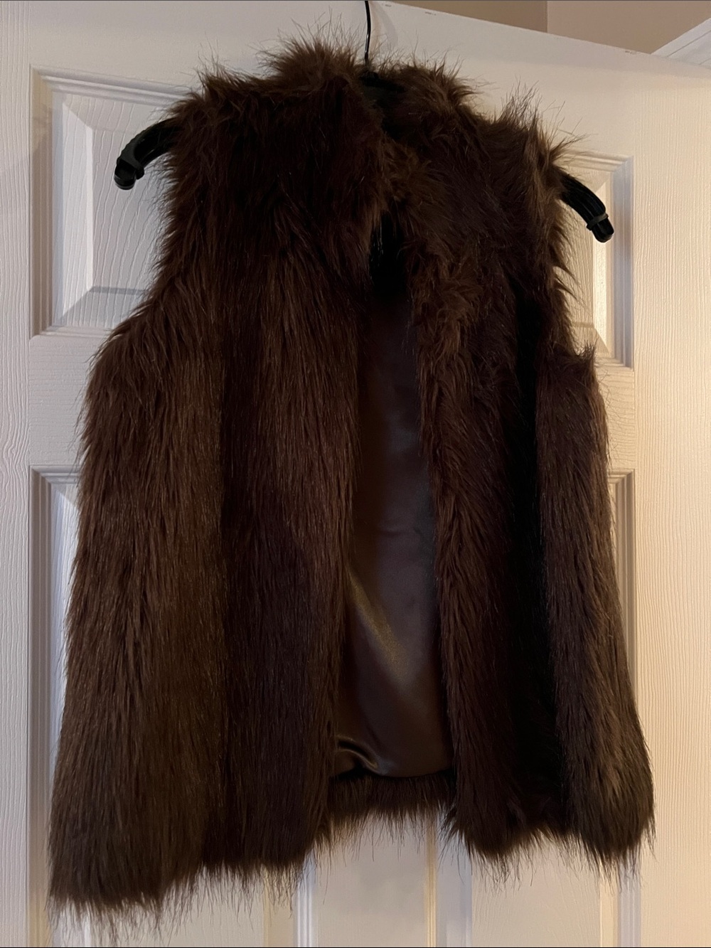 Kenar Dark Brown Faux Fur Vest